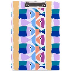 Illustrations Of Fish Texture Modulate Sea Pattern A4 Acrylic Clipboard