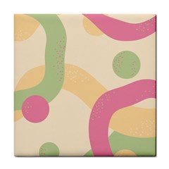 Line Pattern Dot Tile Coaster