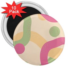 Line Pattern Dot 3  Magnets (10 Pack)  by anzea