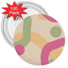 Line Pattern Dot 3  Buttons (100 Pack) 