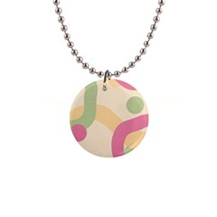 Line Pattern Dot 1  Button Necklace by anzea