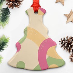 Line Pattern Dot Christmas Tree Ornament (two Sides)