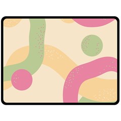 Line Pattern Dot Two Sides Fleece Blanket (large) by anzea