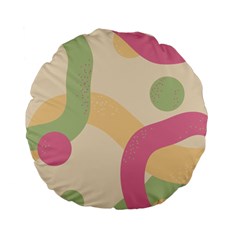 Line Pattern Dot Standard 15  Premium Flano Round Cushions by anzea