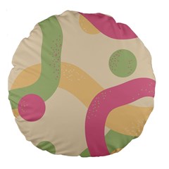 Line Pattern Dot Large 18  Premium Flano Round Cushions by anzea