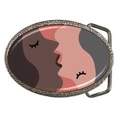 Illustrations Of Love And Kissing Women Belt Buckles by anzea