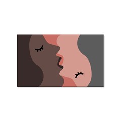 Illustrations Of Love And Kissing Women Sticker (rectangular) by anzea