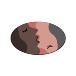 Illustrations Of Love And Kissing Women Sticker Oval (100 pack) Front