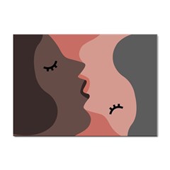 Illustrations Of Love And Kissing Women Sticker A4 (10 Pack) by anzea