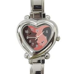 Illustrations Of Love And Kissing Women Heart Italian Charm Watch by anzea