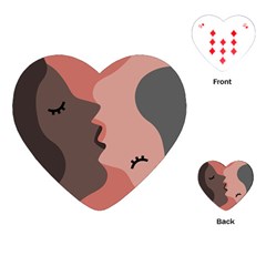 Illustrations Of Love And Kissing Women Playing Cards Single Design (heart)