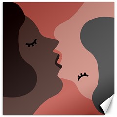 Illustrations Of Love And Kissing Women Canvas 16  X 16 