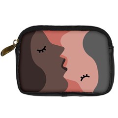 Illustrations Of Love And Kissing Women Digital Camera Leather Case by anzea