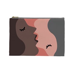 Illustrations Of Love And Kissing Women Cosmetic Bag (large) by anzea