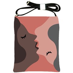 Illustrations Of Love And Kissing Women Shoulder Sling Bag by anzea