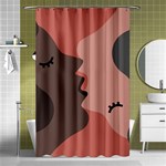 Illustrations Of Love And Kissing Women Shower Curtain 48  x 72  (Small)  Curtain(48  X 72 )