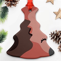 Illustrations Of Love And Kissing Women Ornament (christmas Tree) 