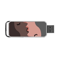 Illustrations Of Love And Kissing Women Portable Usb Flash (one Side) by anzea