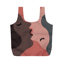 Illustrations Of Love And Kissing Women Full Print Recycle Bag (m) by anzea