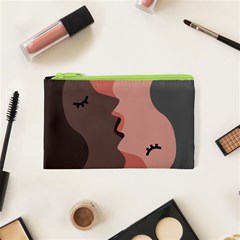 Illustrations Of Love And Kissing Women Cosmetic Bag (xs) by anzea