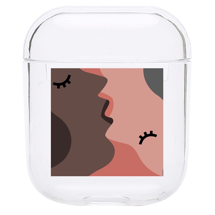 Illustrations Of Love And Kissing Women Hard PC AirPods 1/2 Case