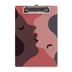 Illustrations Of Love And Kissing Women A5 Acrylic Clipboard by anzea