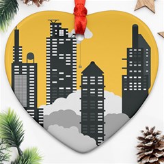 Minimal Skyscrapers Ornament (heart)