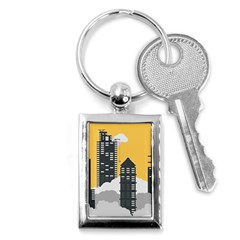 Minimal Skyscrapers Key Chain (rectangle) by anzea