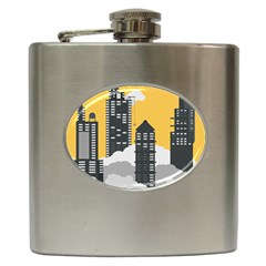 Minimal Skyscrapers Hip Flask (6 Oz) by anzea