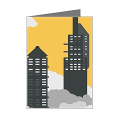 Minimal Skyscrapers Mini Greeting Card