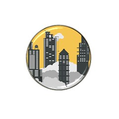 Minimal Skyscrapers Hat Clip Ball Marker by anzea