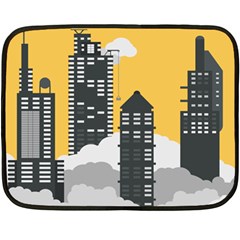 Minimal Skyscrapers Fleece Blanket (mini) by anzea