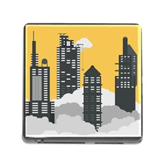 Minimal Skyscrapers Memory Card Reader (square 5 Slot) by anzea