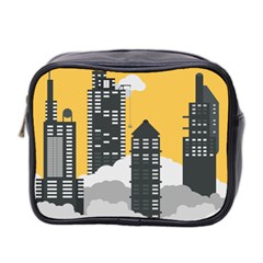 Minimal Skyscrapers Mini Toiletries Bag (two Sides) by anzea