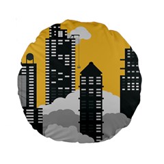 Minimal Skyscrapers Standard 15  Premium Round Cushions