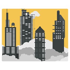 Minimal Skyscrapers Two Sides Premium Plush Fleece Blanket (teen Size) by anzea