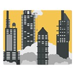 Minimal Skyscrapers Two Sides Premium Plush Fleece Blanket (Large) 80 x60  Blanket Front