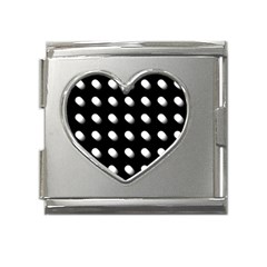 Background Dots Circles Graphic Mega Link Heart Italian Charm (18mm)