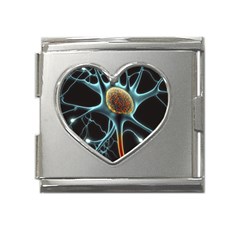 Organism Neon Science Mega Link Heart Italian Charm (18mm)