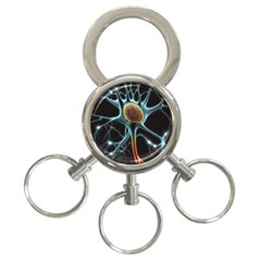 Organism Neon Science 3-ring Key Chain by Ndabl3x