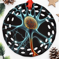 Organism Neon Science Ornament (round Filigree)