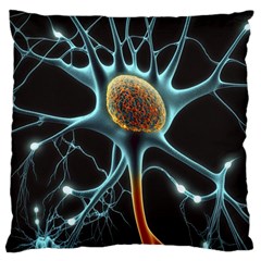 Organism Neon Science Standard Premium Plush Fleece Cushion Case (two Sides) by Ndabl3x