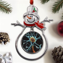 Organism Neon Science Metal Snowman Ornament