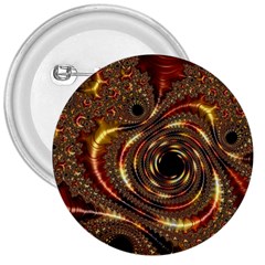 Geometric Art Fractal Abstract Art 3  Buttons by Ndabl3x