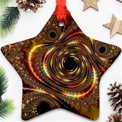 Geometric Art Fractal Abstract Art Star Ornament (two Sides)