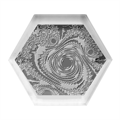 Geometric Art Fractal Abstract Art Hexagon Wood Jewelry Box by Ndabl3x