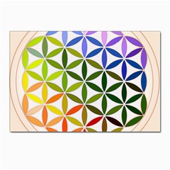 Mandala Rainbow Colorful Postcards 5  X 7  (pkg Of 10) by Ndabl3x