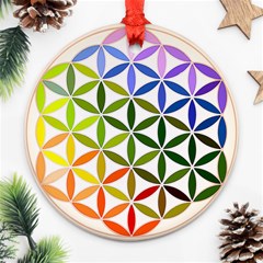 Mandala Rainbow Colorful Round Ornament (two Sides)