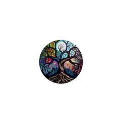 Tree Colourful 1  Mini Magnets by Ndabl3x