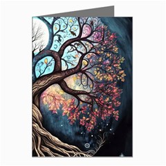 Tree Colourful Greeting Cards (pkg Of 8)